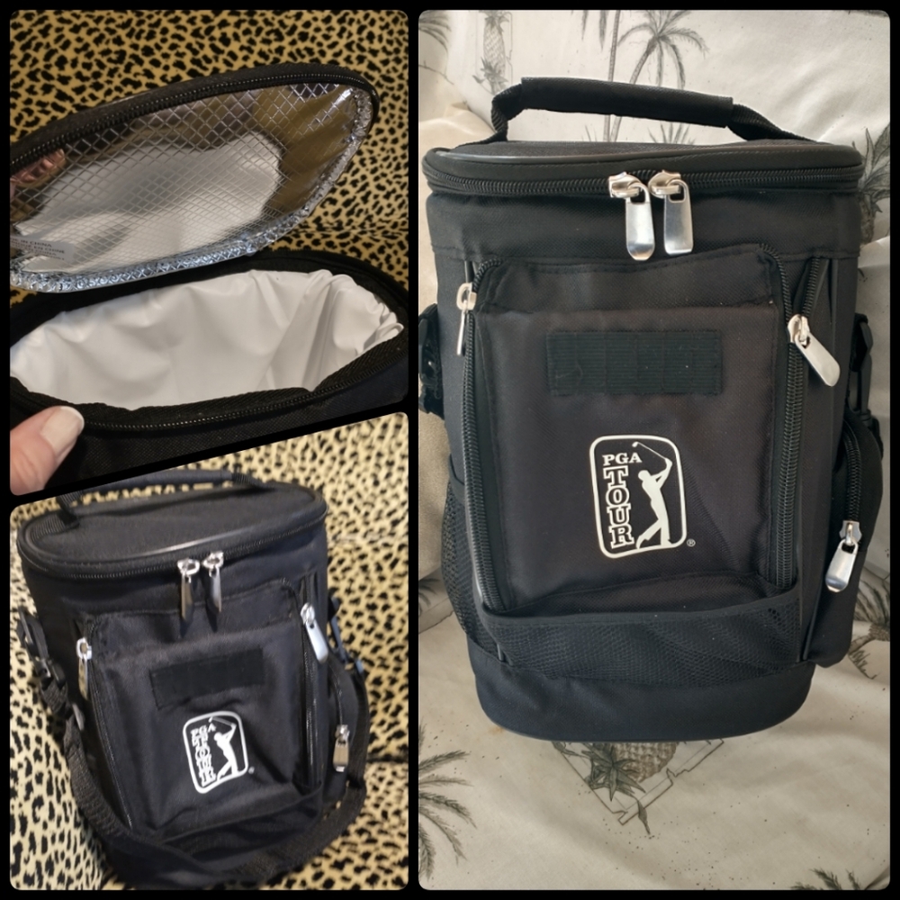 NWOT PGA Tour Golf Cooler Bag with Silver Accents 6x8x12 - Picture 4 of 16